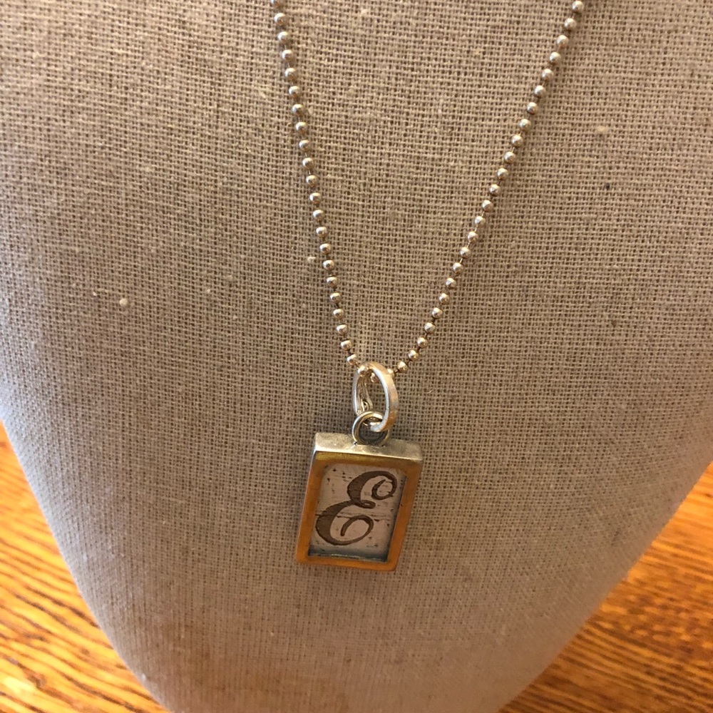 Initial letter necklace